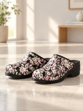Moheda Sweden Made Clogs Floral Print EU 37 US 5